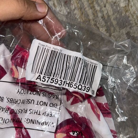 Susan Graver Rose pink Floral Capris 5xp NIP/NWOT - Picture 10 of 10